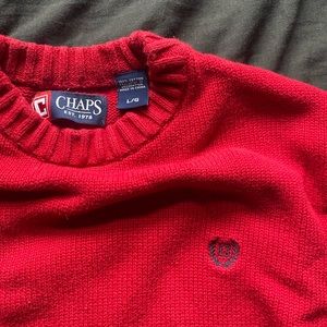 Chaps red vintage knitted sweatshirt